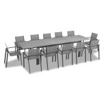 Silo Side View for Lift 13 Piece Extendable Dining Set - Slate/Concrete HL-LIFT-SL-13EDS-DW-C By Harmonia Living