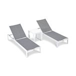 Silo Side View for Lift 3 Piece Chaise Lounge Set - White HL-LIFT-WT-3CLS-DW By Harmonia Living