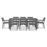 Pacifica 9 Piece Extendable Dining Set - Slate HL-PAC-SL-9EDS-B by Harmonia Living