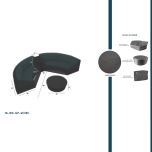 Weather X Covers For 4 Piece Curve Sectional Set HL-WX-GP-4CSEC by Harmonia Living