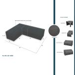 Weather X Covers For 6 Piece Sectional Set HL-WX-GP-6SEC by Harmonia Living