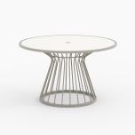 Kali 48" Round Dining Table with Umbrella Hole 122448U-28 by Tropitone
