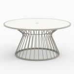 Kali 60" Round Dining Table with Umbrella Hole 122460U-28 by Tropitone