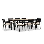 Silo 45 View for Pacifica Communal 8 Seat Extendable Reclaimed Teak Dining Set - Canvas Flax PAC-BK-SET590 By Harmonia Living