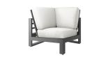 Palermo Cushion High Back 90 Square Corner Section - Graphite 84690 by Ebel