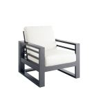 Palermo Cushion High Back Club Chair - Graphite 83090 by Ebel