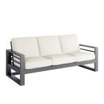 Palermo Cushion High Back Sofa - Graphite 83390 by Ebel