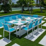 Abaco Sling 8-Seat Dining Set PJO-4601-WHT-9DA by Panama Jack