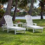 South Beach 3-Piece Chaise Conversation Set - Seats 2 PWS178-1 by POLYWOOD