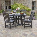 Vineyard 5-Piece Round Nautical Trestle Dining Set - Seats 4 PWS347-1 by POLYWOOD