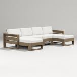 Latitude 4 to 5 Seater Double Chaise Sectional PWS797-2 by POLYWOOD