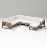 Latitude 6 to 7 Seater Sectional with Right Arm Chaise PWS801-2 by POLYWOOD