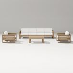 Latitude Sectional Sofa & Club Chair Set - Seats Up To 7 PWS810-2 by POLYWOOD