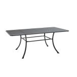 Top 57" x 35" Rectangular Mesh Dining Table with Umbrella Hole T0470-0200S by Kettler