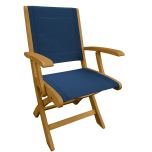 Riviera Sling Folding Dining Arm Chair RV20 by Three Birds Casual