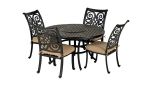 Venice 4 Seat 5 Round Dining Set With Side Chairs Rdtwr52 Vc2