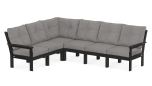 Vineyard 6 Seat Sectional PWS764-2 Black Frame